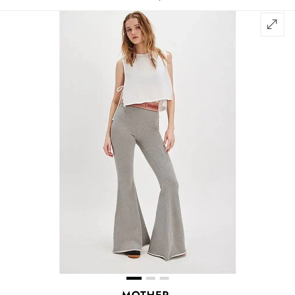 MOTHER Gray Flare Pants